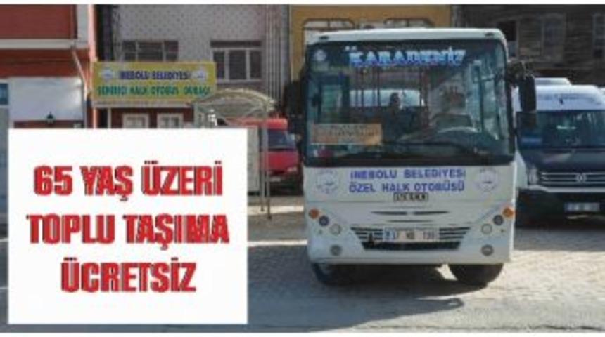 İnebolu&rsquo;da 65 Yaş Ve &Uuml;zeri Vatandaşlara &Uuml;cretsiz Toplu Taşımadan Yararlanacak