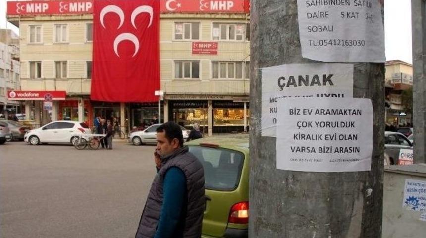 Ev Aramaktan Bıkınca Her Tarafa İlan Yapıştırdı