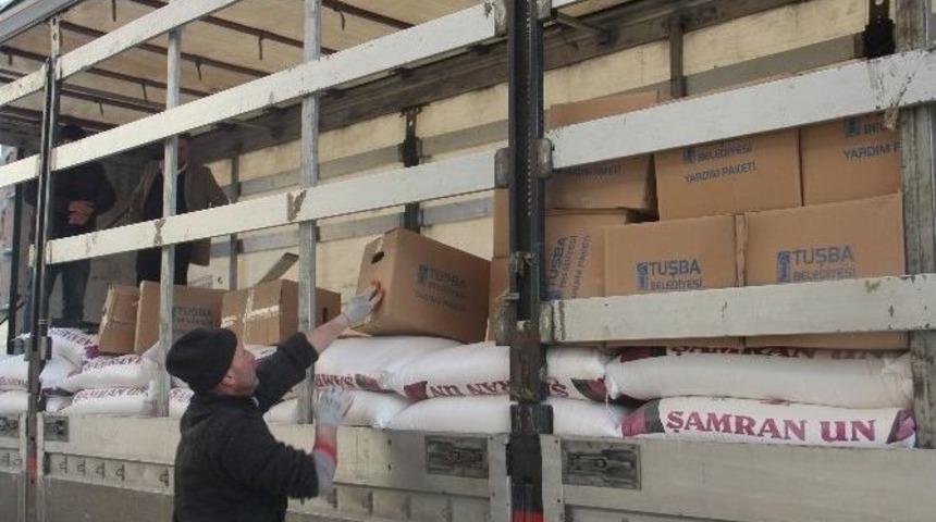 Tuşba Belediyesi&rsquo;nden Bayırbucak T&uuml;rkmenlerine Yardım Eli