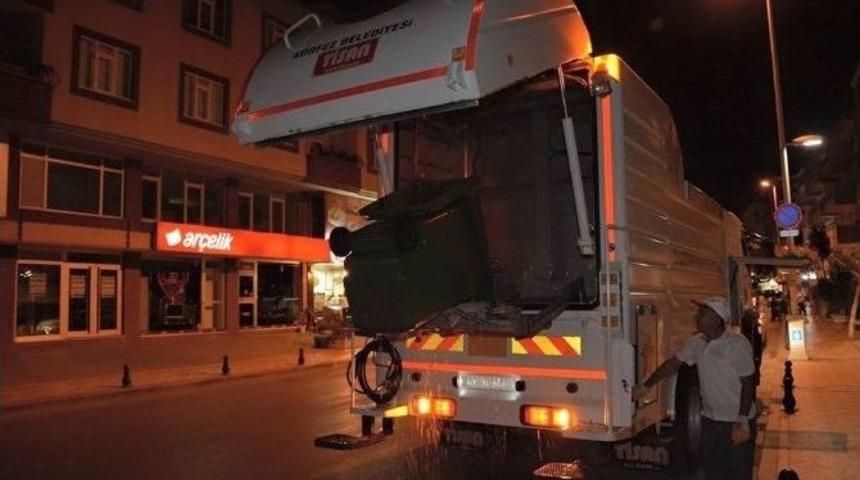 K&ouml;rfez Belediyesi Sokak &Ccedil;alışması S&uuml;r&uuml;yor