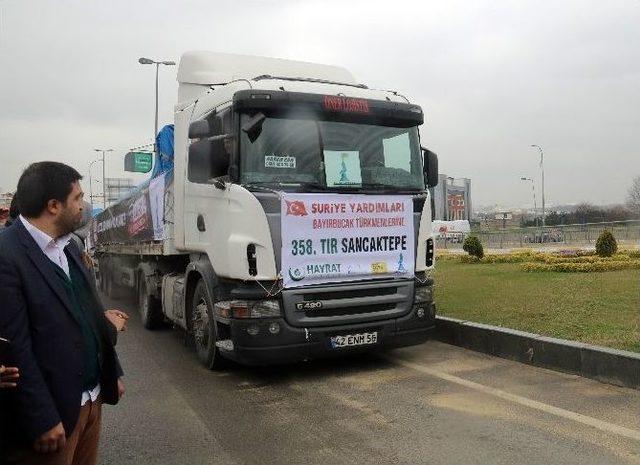 Sancaktepe Belediyesi’nden Bayırbucak Türkmenlerine 8 Tır Yardım