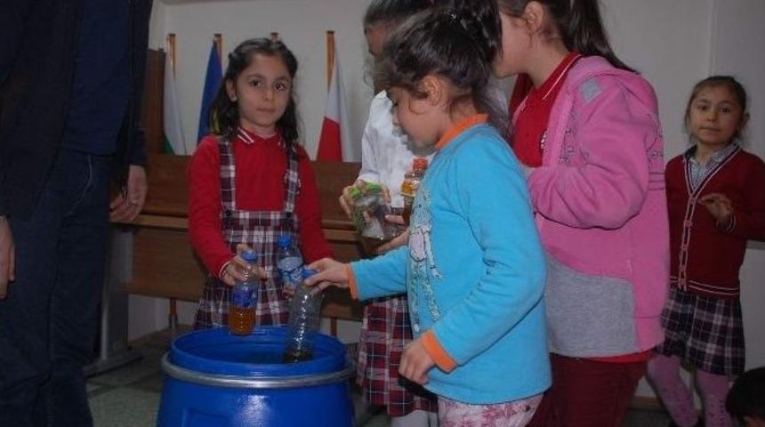 &Ouml;ğrencilere Atık Yağlarla İlgili Bilgi Verildi