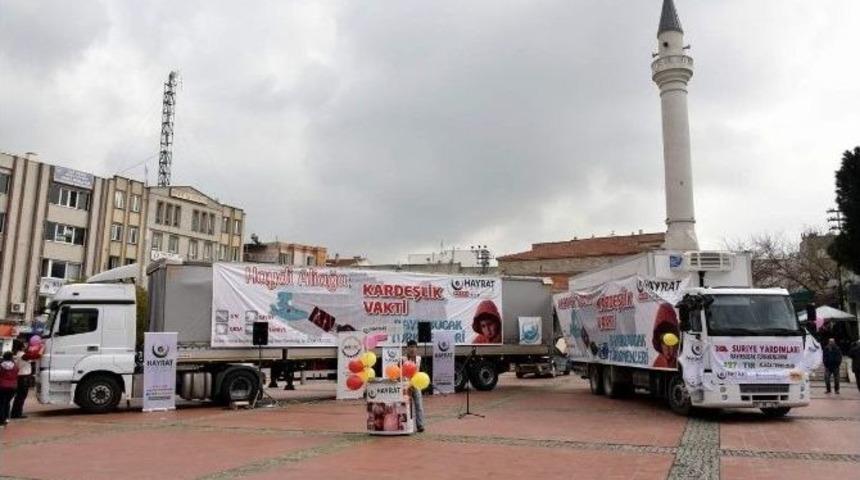 Aliağa&rsquo;dan Bayırbucak T&uuml;rkmenlerine Yardım Eli