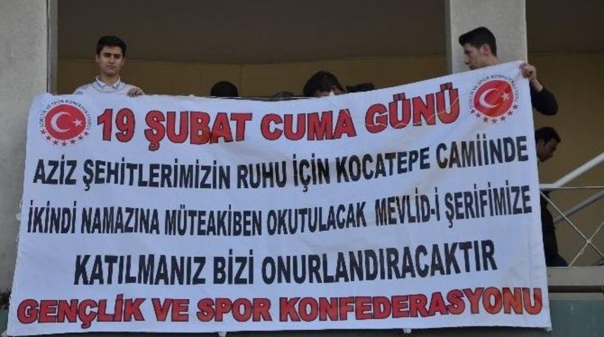T&uuml;rkiye Gen&ccedil;lik Ve Spor Konfederasyonu Şehitler İ&ccedil;in Mevlit Okuttu