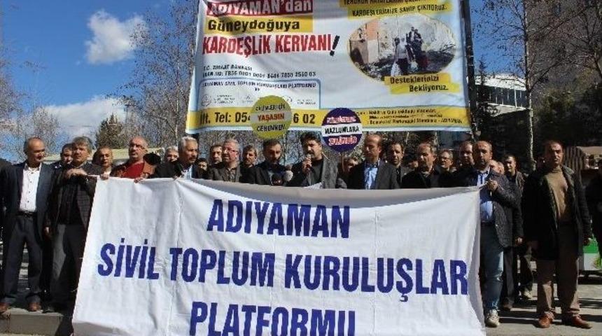 Adıyaman Sivil Toplum Kuruluşları Platformundan Ter&ouml;re Tepki