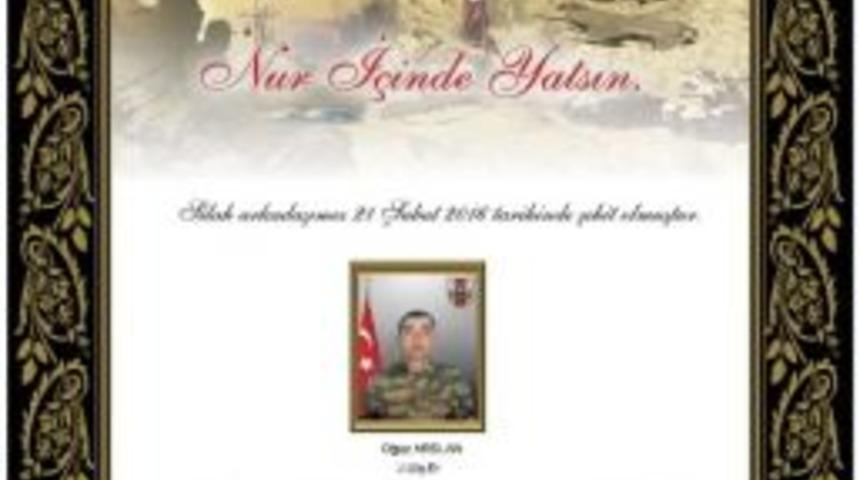 Genelkurmay Başkanı Orgeneral Akar&rsquo;dan Şehit Arslan İ&ccedil;in Taziye Mesajı