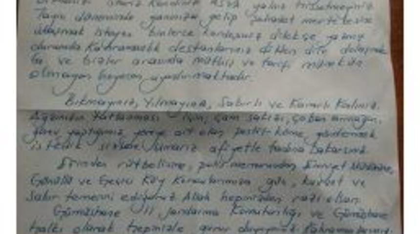 G&uuml;m&uuml;şhane&rsquo;den Diyarbakır&rsquo;a Duygulandıran Mektup