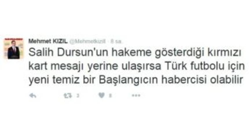 Mehmet Kızıl&rsquo;dan Salih Dursun&rsquo;a Destek