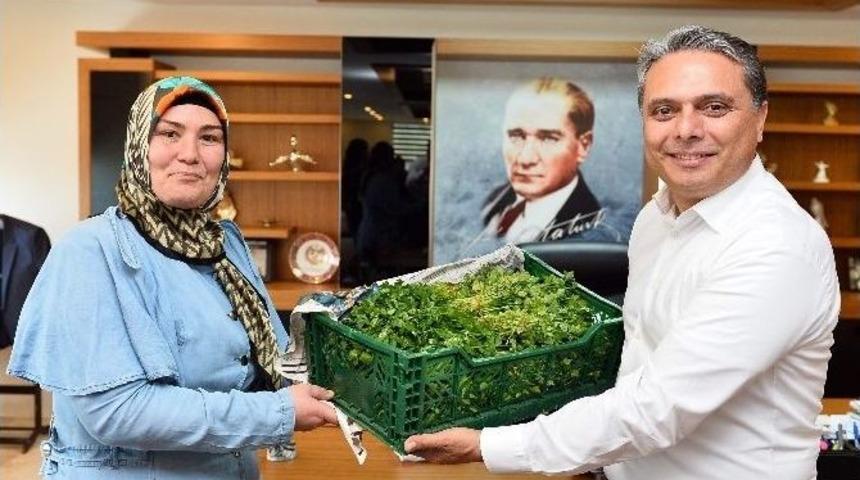 &Uuml;retici Kadınlardan Maydanozlu Teşekk&uuml;r