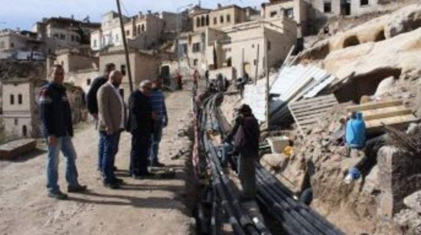 U&ccedil;hisar Belediyesi, Aşağı Mahalle&rsquo;de Altyapı &Ccedil;alışmalarını Tamamlıyor