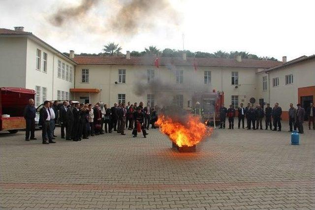 İtfaiye’den Saruhanlı’ya Yangın Eğitimi