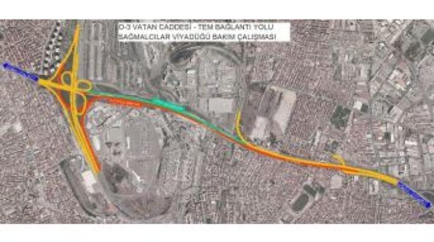 Sağmalcılar Viyad&uuml;ğ&uuml;&rsquo;nde Bakım &Ccedil;alışmaları Başlıyor
