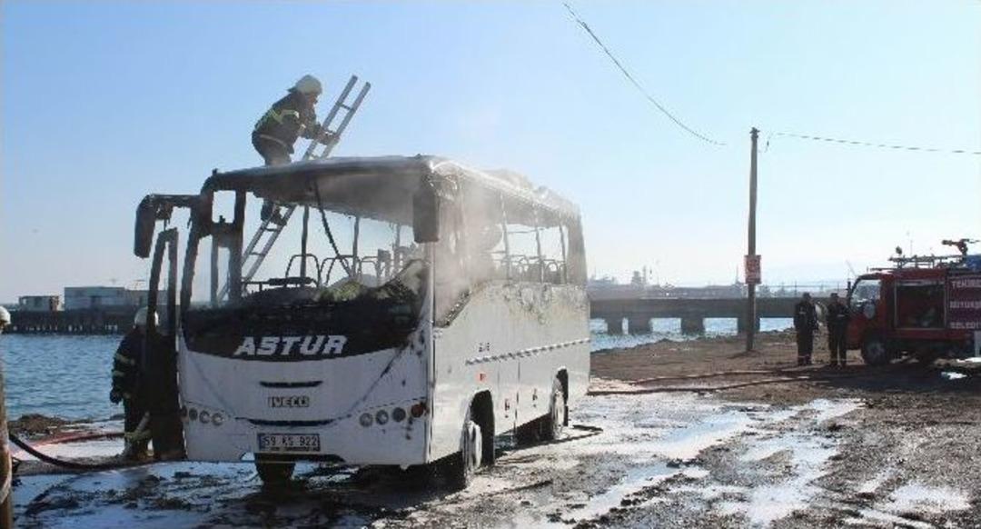 Tekirdağ&rsquo;da Midib&uuml;s Yangını