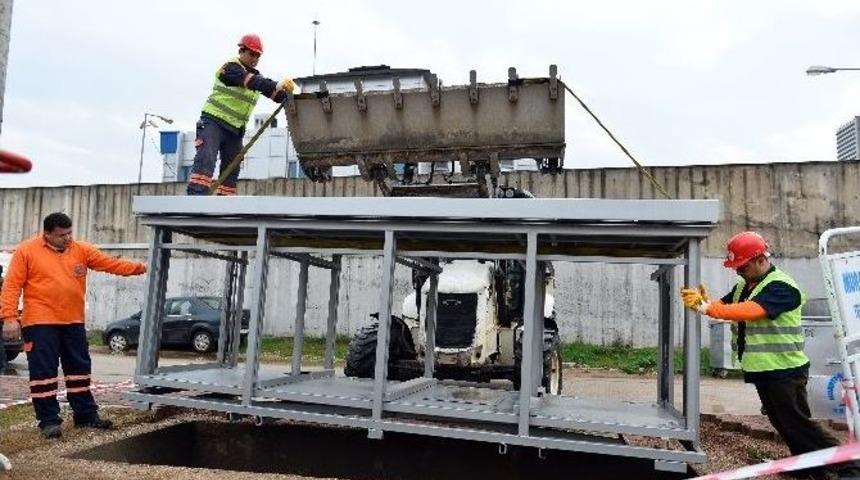 Gebizli Mahallesi&rsquo;nde Yeraltı Konteyneri