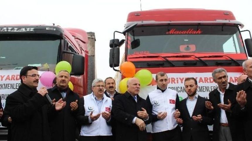 Yardım Tırları Bayırbucak T&uuml;rkmenleri İ&ccedil;in Yola &Ccedil;ıktı