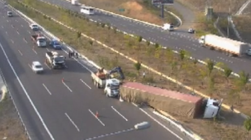 Yavuz Sultan Selim Köprüsü girişinde korkutan kaza