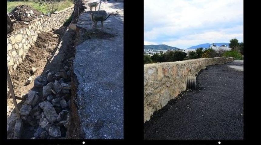 Bodrum&rsquo;da Derelerin Yıkılan Duvarları &Ouml;r&uuml;l&uuml;yor