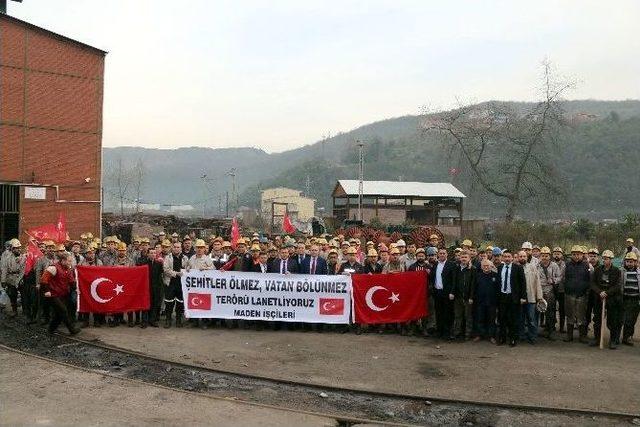 Maden İşçilerinden Teröre Tepki