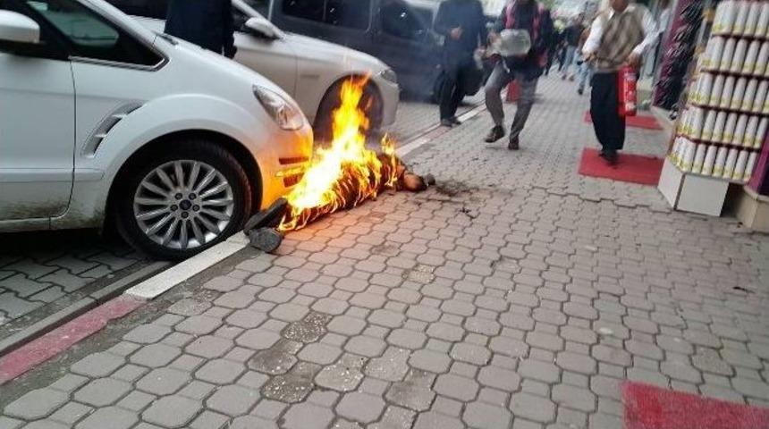 Alev Topuna D&ouml;nerek D&ouml;rd&uuml;nc&uuml; Kattan D&uuml;şt&uuml;