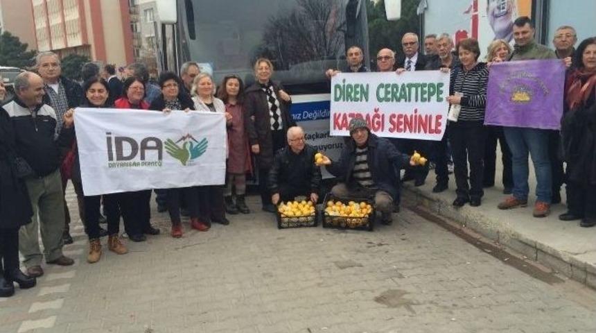 &Ccedil;anakkale&rsquo;den Cerattepe&rsquo;ye Destek İ&ccedil;in Yola &Ccedil;ıktılar