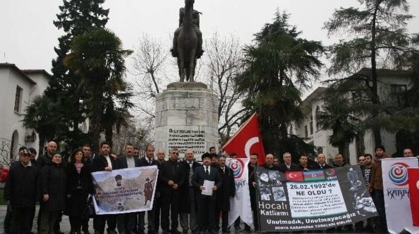 Karapapak T&uuml;rkleri Birliği &lsquo;hocalı&rsquo; Katliamını Protesto Etti