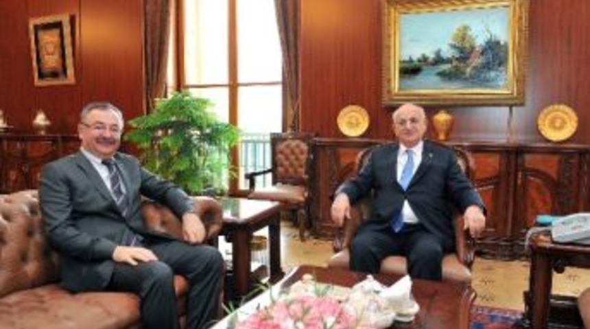Tbmm Baskanı İsmail Kahraman, Akdeniz-pa Başkanı Hasan &Ouml;zyer İle G&ouml;r&uuml;şt&uuml;