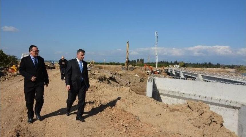 &Ouml;zg&uuml;r, Aksu Tehneli K&ouml;pr&uuml; İnşaatını İnceledi
