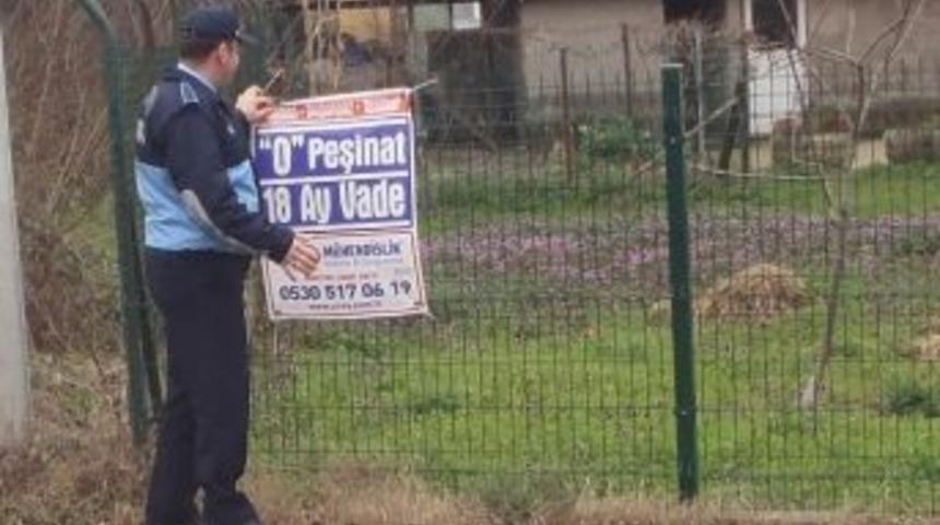 Kartepe&rsquo;de İzinsiz Afişlere Ceza Yağdı