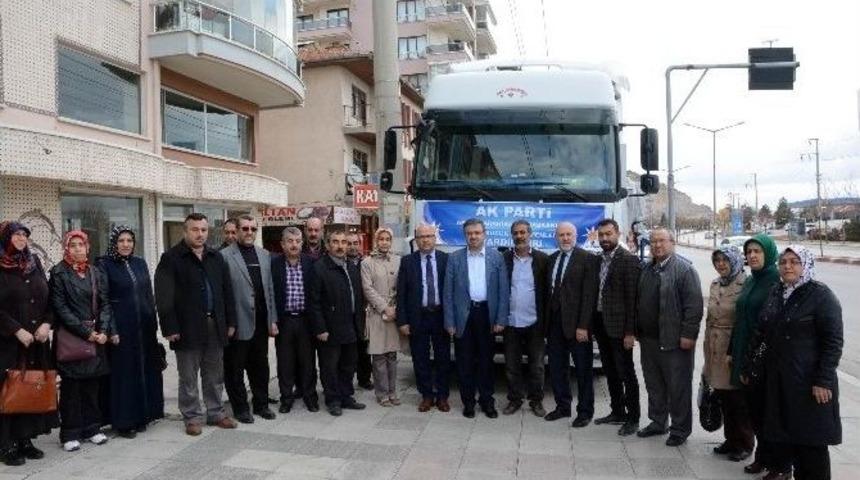 Ak Parti Afyonkarahisar İl Başkanlığı Tarafından T&uuml;rkmenlere Ve Diyarbakır&rsquo;a Yardım Tır&rsquo;ı G&ouml;nderildi