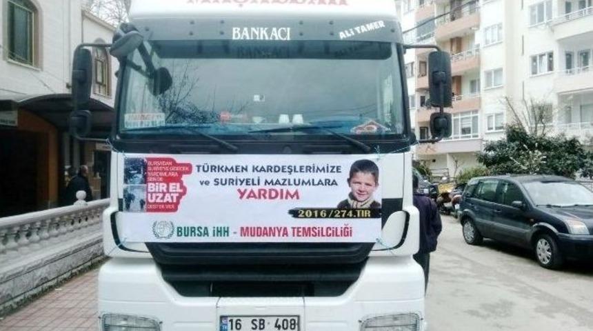 Mudanya&rsquo;dan Suriyeli Mazlumlara Yardım