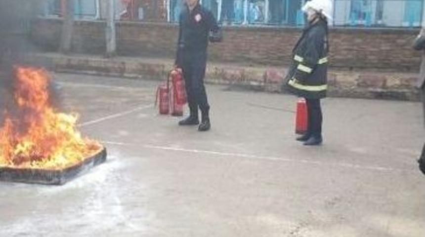 Okulda Yangın Tatbikatı