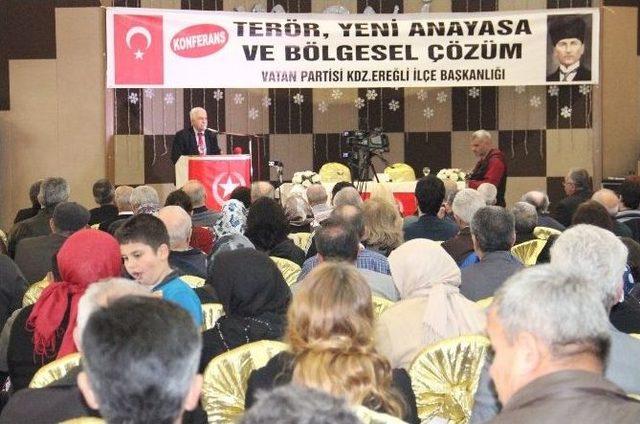 Doğu Perinçek Kdz. Ereğli’de Konferans Verdi