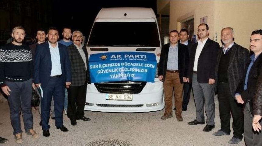 (&ouml;zel Haber) Aksaray Ak Parti&rsquo;den Sur&rsquo;daki G&uuml;venlik G&uuml;&ccedil;lerine Moral Hediyesi