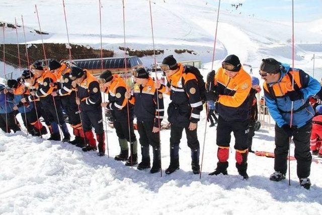 Palandöken’de Çığ Tatbikatı