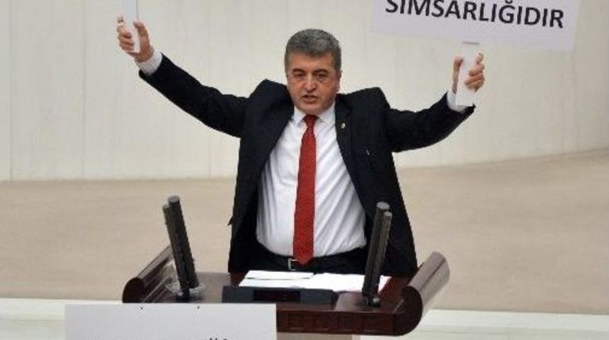 Chp&rsquo;li Vekilden Pankartlı Konuşma