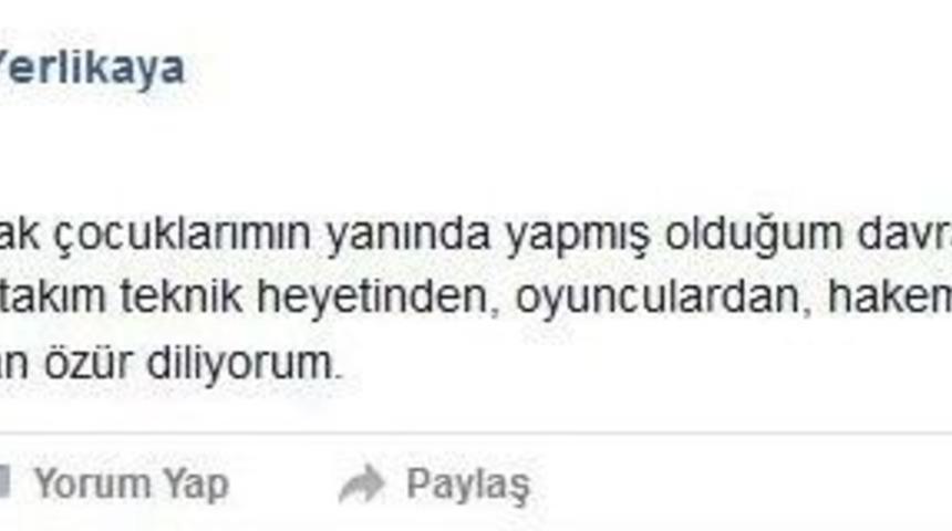 Hakeme Şişe Fırlatan Antrenör Özür Diledi