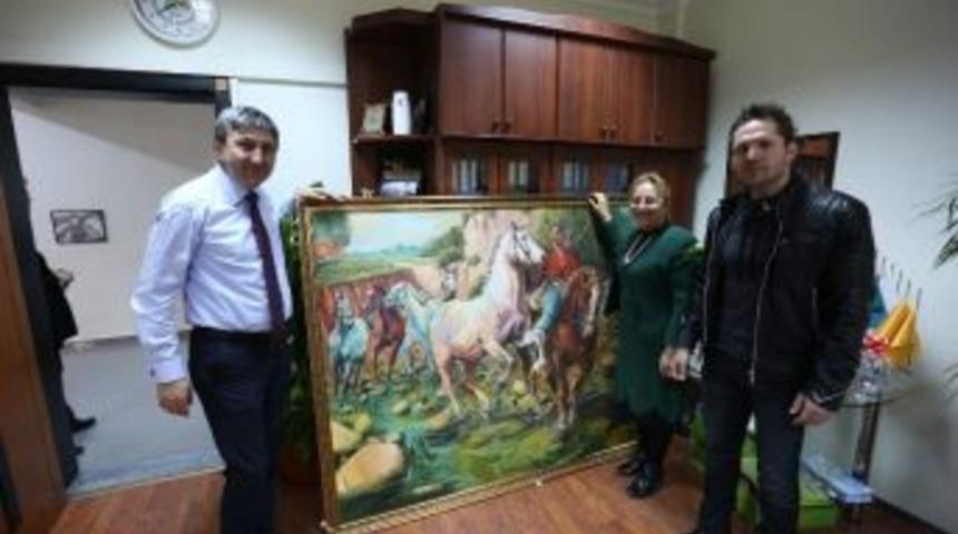 Köroğlu Müzesi İçin Dev Köroğlu Tablosu Yaptı