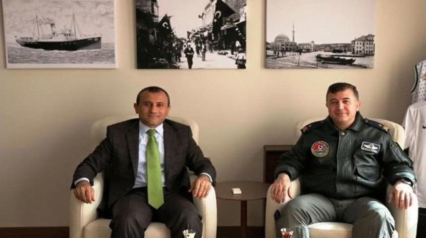 &Uuml;s Komutanından Kaymakama Ziyaret