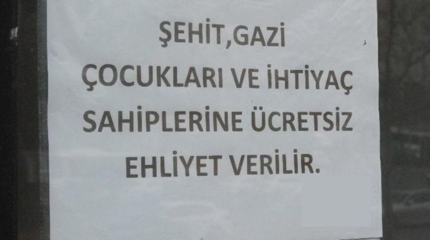 Şehit Ve Gazi &Ccedil;ocuklarına &Uuml;cretsiz Ehliyet