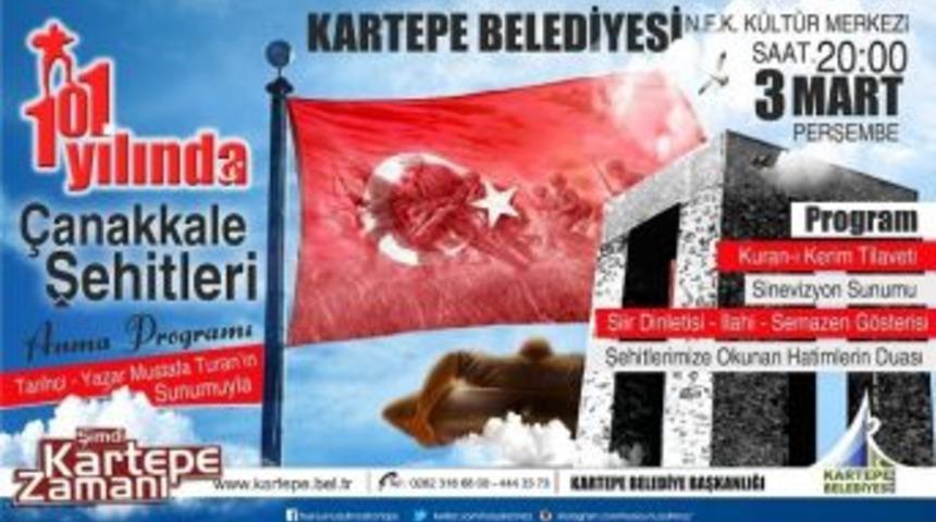 Kartepe&rsquo;de Perşembe G&uuml;n&uuml; &Ccedil;anakkale Şehitleri Anma Programı D&uuml;zenlenecek