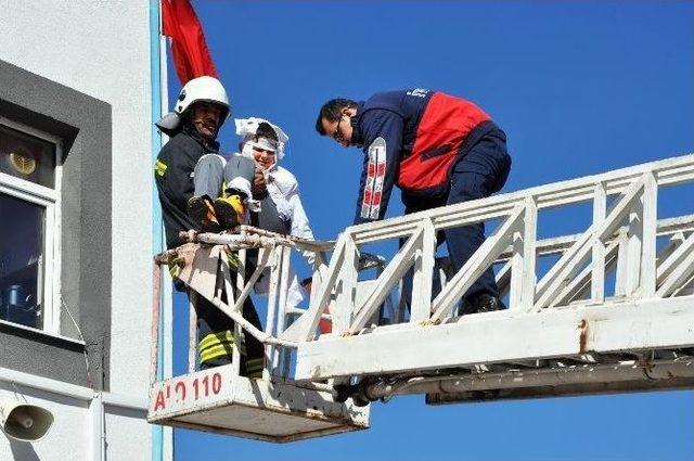 Sorgun’da Yangın Tatbikatı Gerçeğini Aratmadı