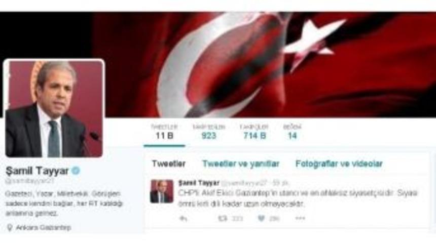 Şamil Tayyar&rsquo;dan Chp&rsquo;li Akif Ekiciye Tepki