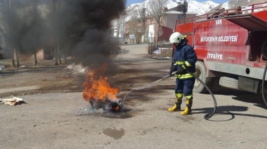 Başkale&rsquo;de Deprem Ve Yangın Tatbikatı