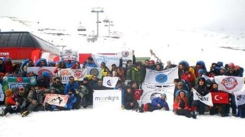 G&uuml;dat Erciyes&rsquo;e Tırmandı