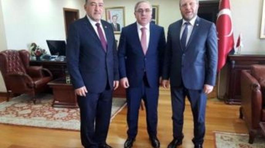 Ş&uuml;kr&uuml; Nazlı Ve Ahmet Tan Toki Başkanı Erg&uuml;n&rsquo;&uuml; Ziyaret Etti