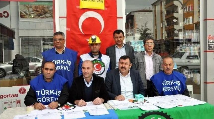 Sorgun&rsquo;da Kiralık İş&ccedil;i Kanununa Hayır Kampanyası