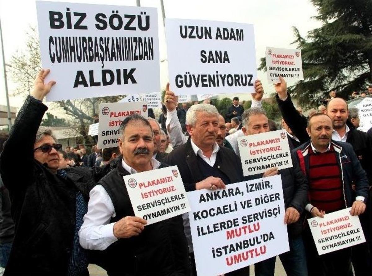 Servis&ccedil;ilerin Plaka Tahdidi İsteği S&uuml;r&uuml;yor