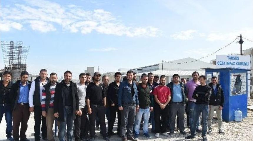 Cezaevi İnşaatında &Ccedil;alışanların Alacak İsyanı