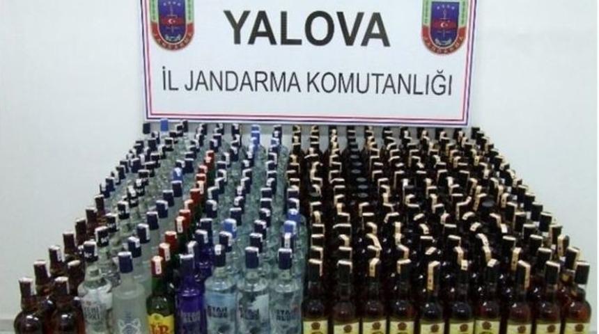Yalova&rsquo;da 328 Litre Ka&ccedil;ak İ&ccedil;ki Ele Ge&ccedil;irildi