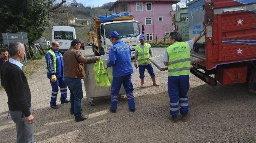 Altınordu’da Kırsal Alanda Çöp Toplamaya Başlandı